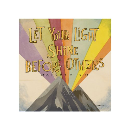 Let Your Light Shine Wood Wall Art