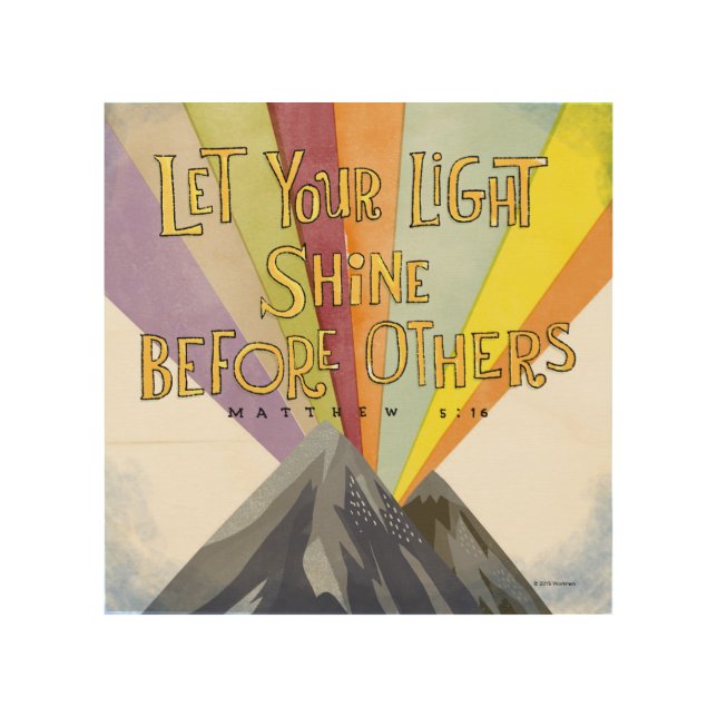 Let Your Light Shine Wood Wall Art (Front)