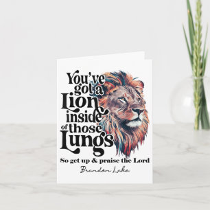 Let Your Lion Out Brandon Lake Merch Praise Jesus Card