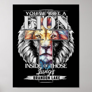 Let Your Lion Out Brandon Lake Merch Praise Jesus Poster