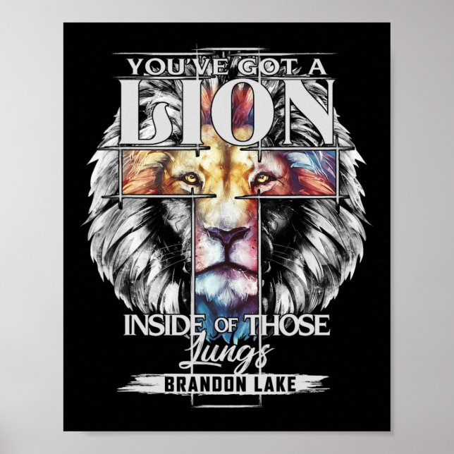 Let Your Lion Out Brandon Lake Merch Praise Jesus  Poster (Front)