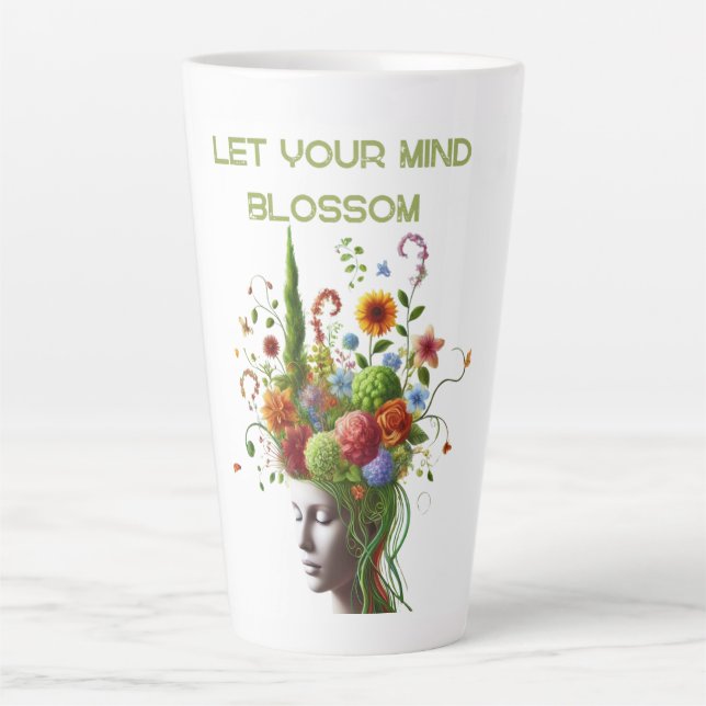 Let Your Mind Blossom Latte Mug (Front)