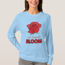 Let Yourself Bloom Red Rose Flower Art