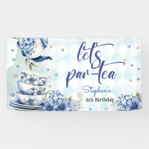 Let'a par-tea birthday for kids banner