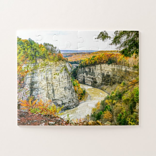 Letchworth State Park Autumn Oversized Jigsaw Puzzle (Horizontal)