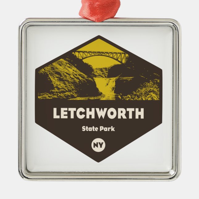 Letchworth State Park New York Metal Ornament (Front)
