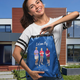 Let'em Fly Blue Women's Drawstring Bag