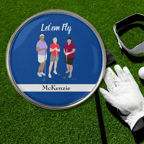 Letem Fly Blue Womens Golf Ball Marker