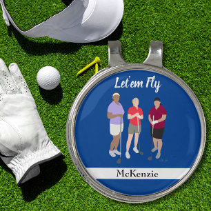 Let'em Fly Blue Women's Golf Hat Clip