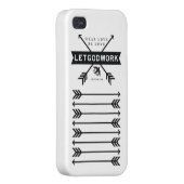 LETGOdwork Arrows iPhone 4 Case (Back Right)