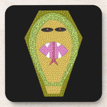 Lethal Egyptian Cobra Cork Coaster by Fallen_Angel_483 at Zazzle