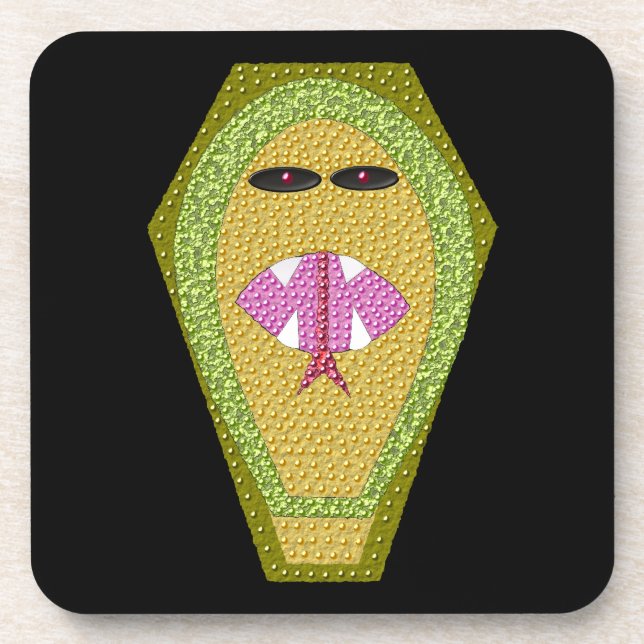 Lethal Egyptian Cobra Cork Coaster (Front)