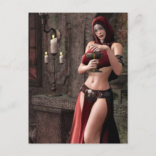 Lethal Libations Gothic Fantasy Postcard