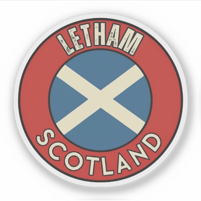 Letham, Scotland Sticker (Front)