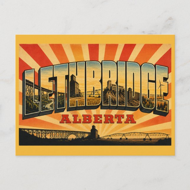 Lethbridge Alberta Agricultural Heart Postcard (Front)