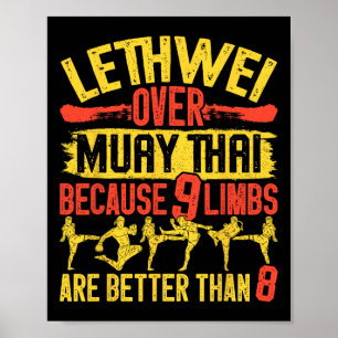 Lethwei Instructor Art Of 9 Limbs Burmese Boxing M Poster