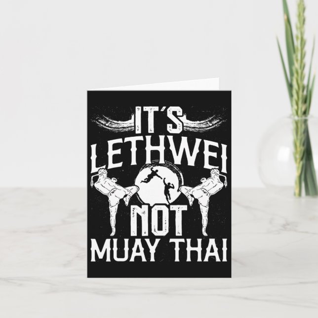 Lethwei Not Muay Thai Mixed Martial Arts Burmese B Card (Front)