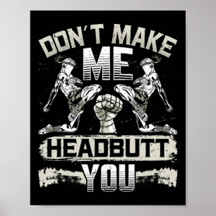 Lethwei Self Defense Headbutt Martial Arts Burmese Poster