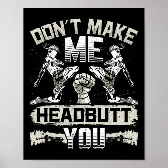 Lethwei Self Defense Headbutt Martial Arts Burmese Poster (Front)