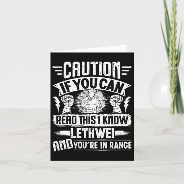 Lethwei Warrior Myanmar Boxing Training Burmese Bo Card (Front)