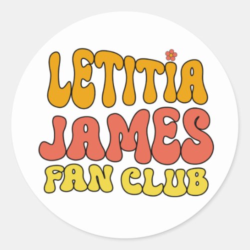 Letitia James Fan Club Classic Round Sticker