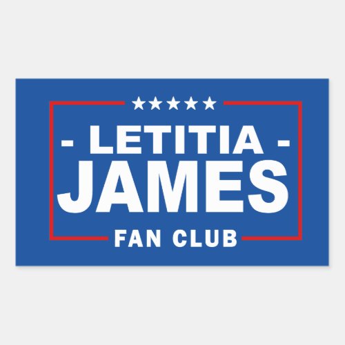 Letitia James Fan Club Rectangular Sticker