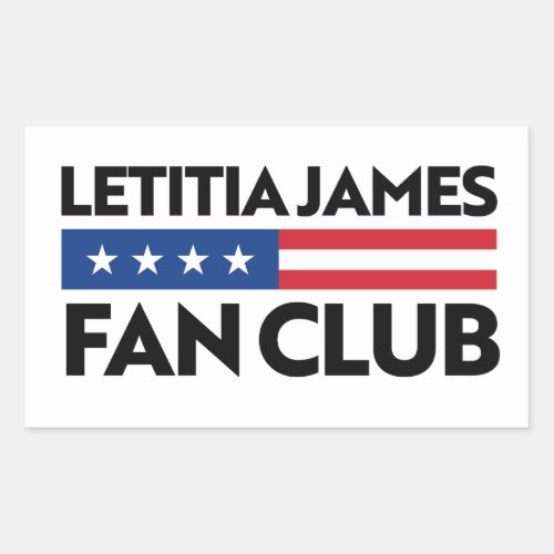 Letitia James Fan Club Rectangular Sticker