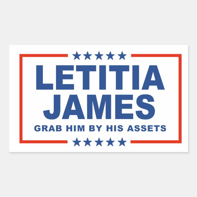 Letitia James - Grab him by his assets Rectangular Sticker (Front)