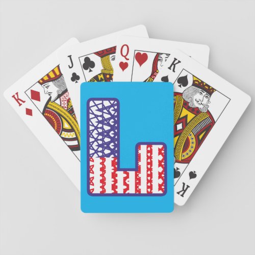 LETRA INICIAL L LAS ESTRELLAS de USAEEUU Playing Cards