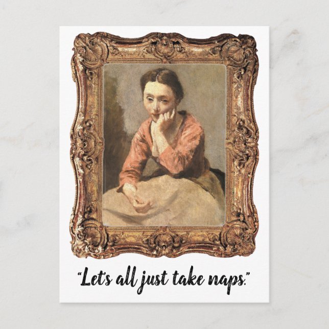 "Let's All Just Take Naps" Funny Postcard (Front)