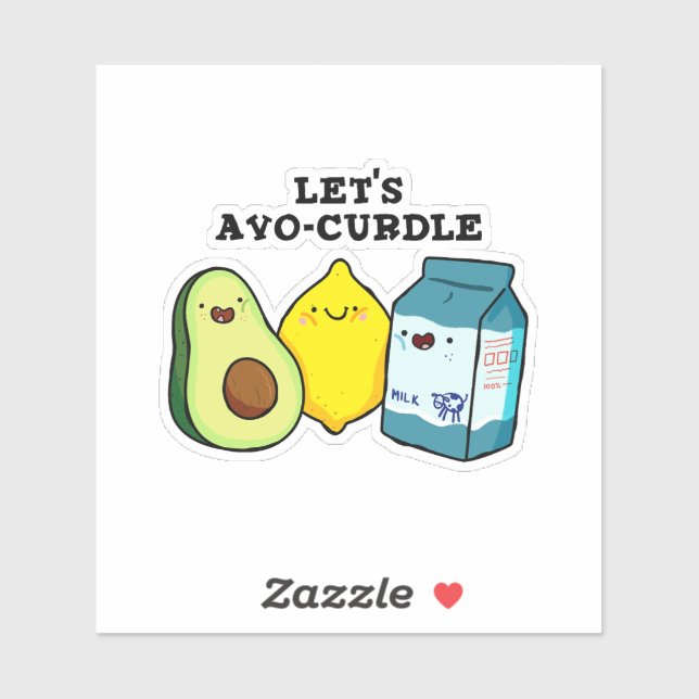 Let's Avo-Curdle Funny Food Pun Vinyl Sticker (Sheet)