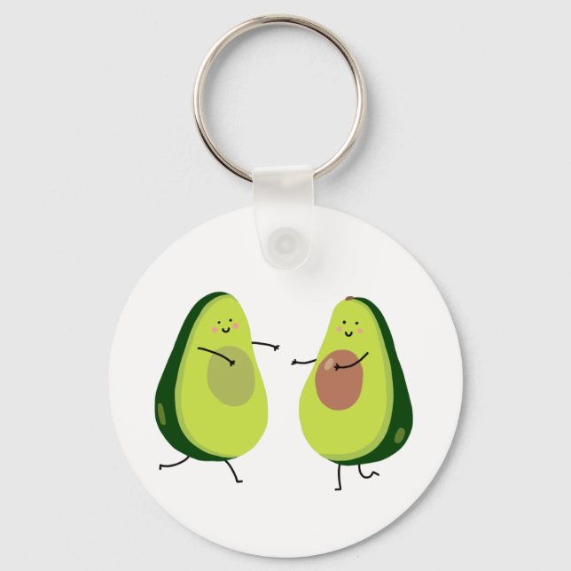 LET'S AVOCUDDLE, AVOCADO DESIGN KEYCHAIN (Front)