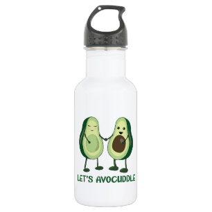 Let's Avocuddle - Funny Avocado Pun Stainless Steel Water Bottle