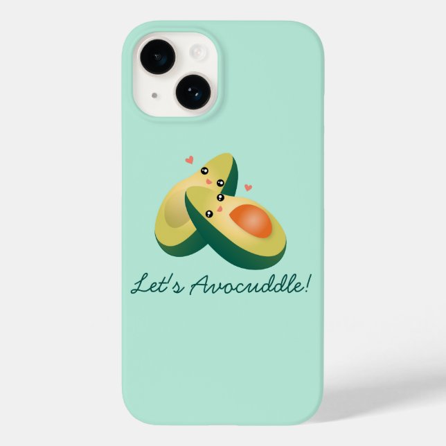 Let's Avocuddle Funny Cute Avocados Pun Humor Case-Mate iPhone Case (Back)