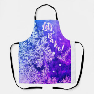 "Let's Bake!" Frosty Purple Apron