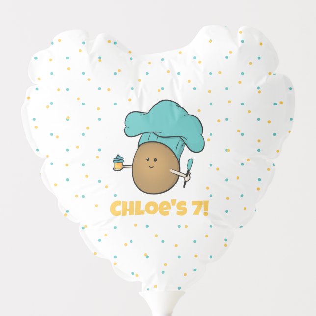 Let's Bake! Kid's Baking Party Balloon (Front)