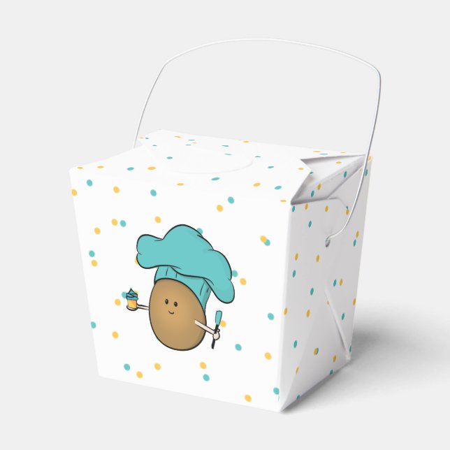 Let's Bake! Kid's Baking Party Favor Boxes (Front Side)