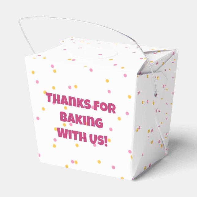 Let's Bake! Kid's Baking Party Favor Boxes (Back Side)