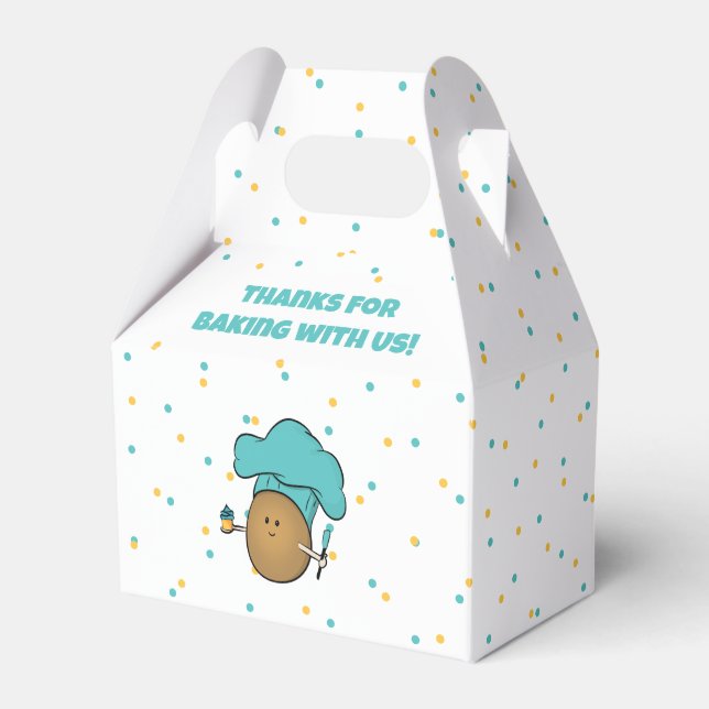 Let's Bake! Kid's Baking Party Favor Boxes (Front Side)
