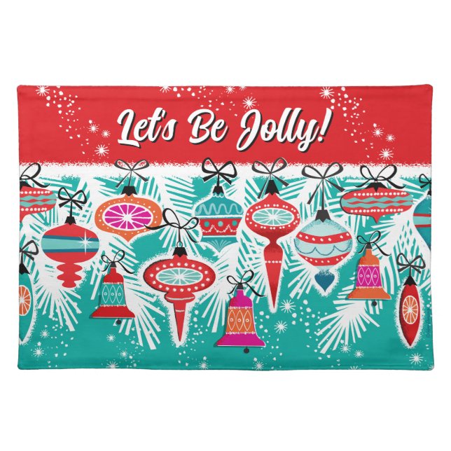 Let's Be Jolly! Christmas Cloth Placemat (Front)