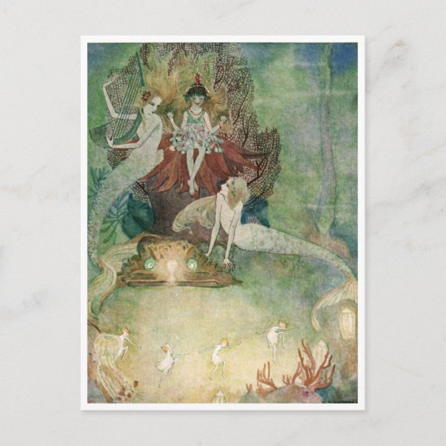 Let's be Mermaids Together by Dorothy Lathrop Postcard (Front)