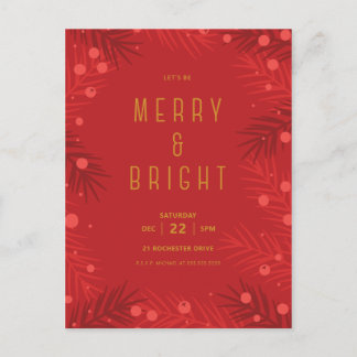 Let's Be Merry & Bright | Christmas Party Invite