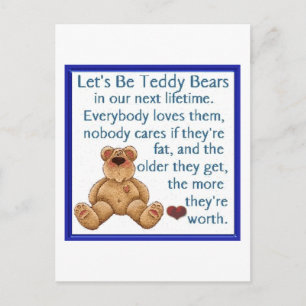 Let's Be Teddy Bears Postcard
