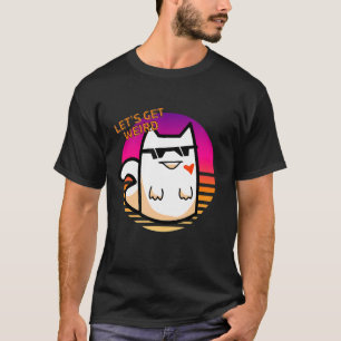 Let's Be Weird Feline Cat With Sunglasses And Bow T-Shirt