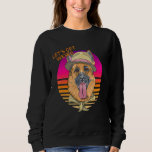 Let&#39;s Be Weird  German Shepherd With Fedora Hat Sc Sweatshirt