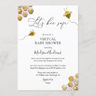Let's Bee Safe Virtual Baby Shower Invitation