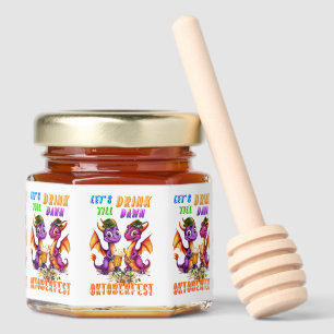 Let's Beecombs Drink Till Dawn Oktoberfest Honey Jar Favors