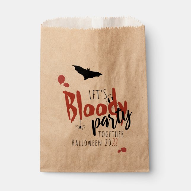 Let's bloody party together - personalize the year favor bag (Front)