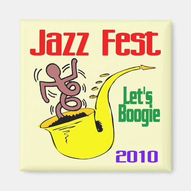 Let's Boogie At Jazz Fest Magnet (Front)