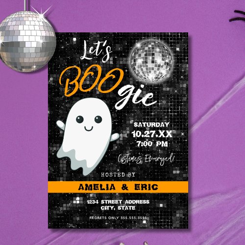 Lets BOOgie Disco Halloween Party Invitation